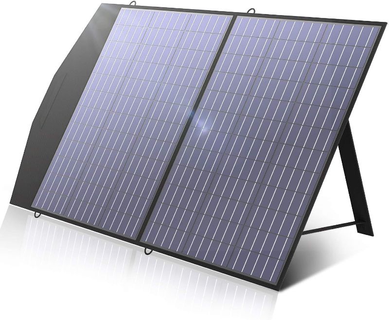 Photo 1 of ALLPOWERS SP027 Foldable Solar Panel 100W, IP66 Portable Solar Panel kit with 18V Output, 22% Efficiency Module for Outdoor Camping, Portable Power Station, Laptops, Motorhome, RV

