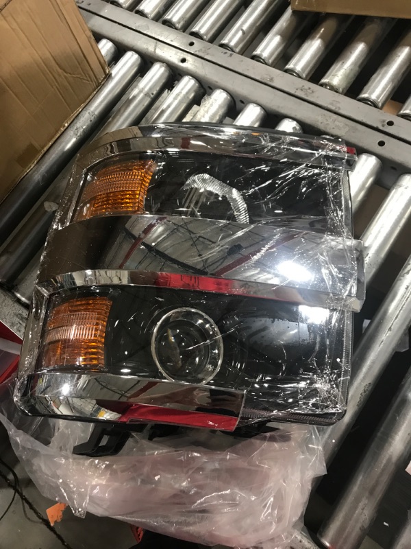 Photo 1 of WOLFSTORM Headlight Assembly Fit for 2015-2019 Chevy Silverado 2500&3500, Low/High Beam Headlight Replacement for 2015-2019 Chevy Silverado 2500/3500,Chromed Housing with Clear Lens