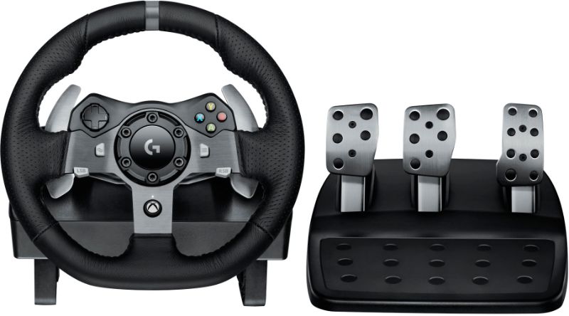 Photo 1 of Logitech - G920 Driving Force Racing Wheel and Pedals for Xbox Series X|S, Xbox One, PC - Black
