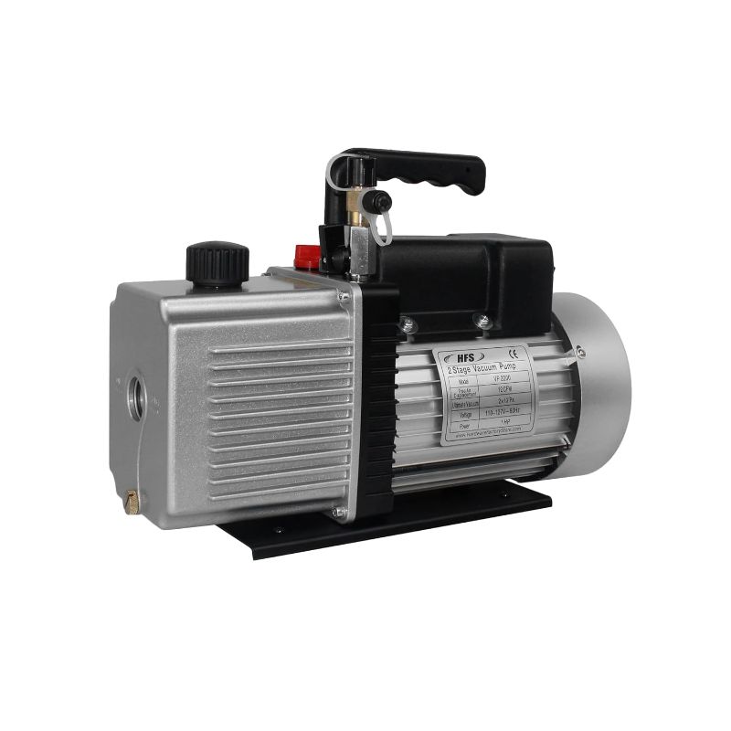 Photo 1 of HFS(R) 2 Stage Rotary Vein Vacuum Pump - 12 CFM, 1HP, 110V, 1/4"-3/8" SAE Inlet Port
