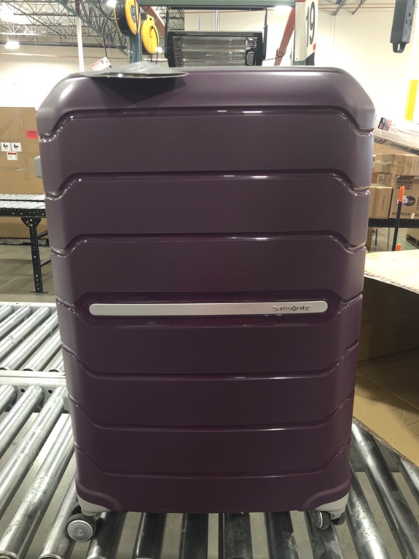 Photo 3 of Samsonite Freeform Hardside Expandable with Double Spinner Wheels, Checked-Large 28-Inch, Amethyst Purple Checked-Large 28-Inch Amethyst Purple