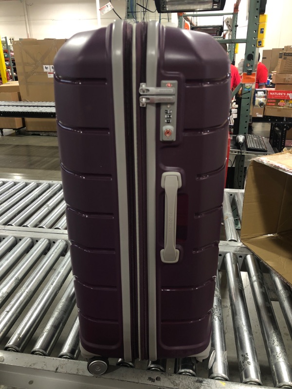 Photo 4 of Samsonite Freeform Hardside Expandable with Double Spinner Wheels, Checked-Large 28-Inch, Amethyst Purple Checked-Large 28-Inch Amethyst Purple