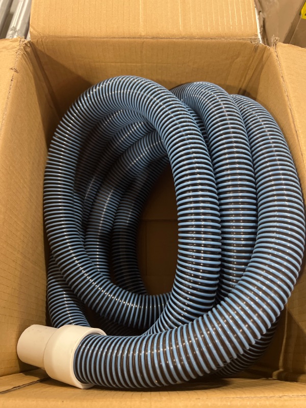 Photo 2 of Pool Vacuum Hose With Swivel Cuff 1-1/2" Diameter 18FT Flexible Heavy Duty Pool Vacuum Cleaning Hose Perfect for Above&In Ground Swimming Pool