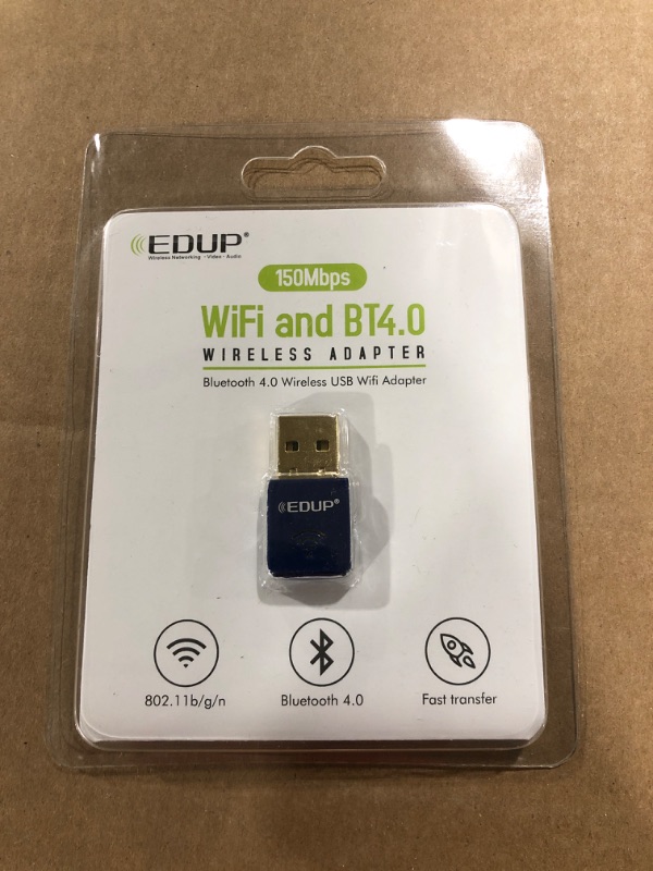 Photo 3 of USB Bluetooth WiFi Adapter, Wireless Nano USB Network Adapter for Laptop Desktop PC Wi-Fi Dongle Compatible with Windows 10/7/8/8.1/XP Mac OS X 10.6-10.15.3