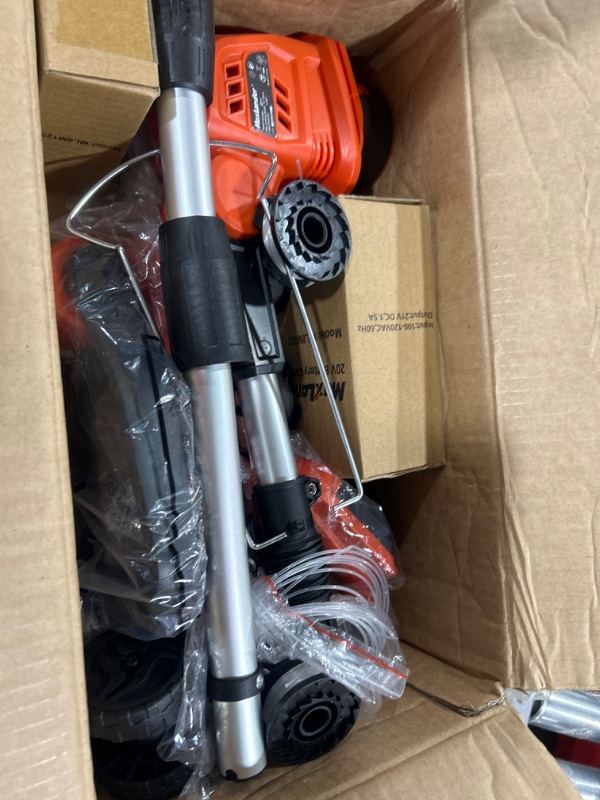 Photo 1 of Maxlander  Wacker Cordless, 20V 12 Inch Cordless String Trimmer Edger, Weed Wacker Battery Operated with 8 PCS Replacement Spools, Lightweight Weed Trimmer, Battery and Charger Included 12' String Trimmer w/ 1x2.0Ah Battery