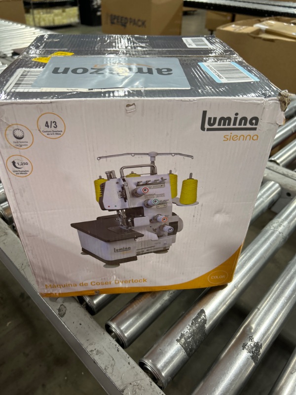 Photo 4 of Lumina Sienna, 3-4 Thread Serger With Adjustable Stitch Length, Heavy-Duty, Durable Metal Frame Overlock Machine, Strong And Tough Serger, Included Accessories
