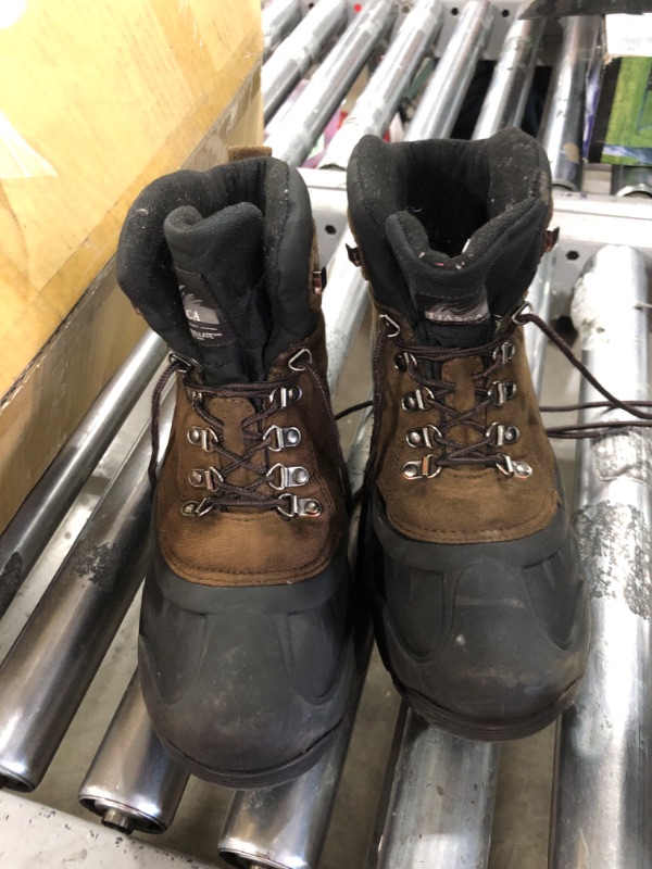 Photo 1 of riemot Women's Men's Winter Boots Waterproof Snow Boots Insulated Furry Walking Mucker Yard Boots Warm Anti-Slip Ankle Hiking Skiing Boots Black Brown Grey Purple/9
