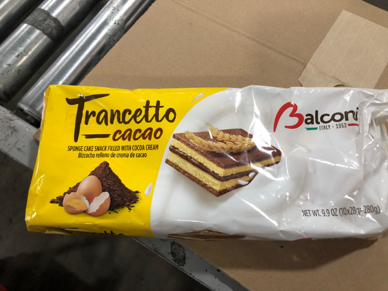 Photo 1 of TRANCETTO CACAO Sponge Cake Snack pack 
BEST BY: 9/28/2024