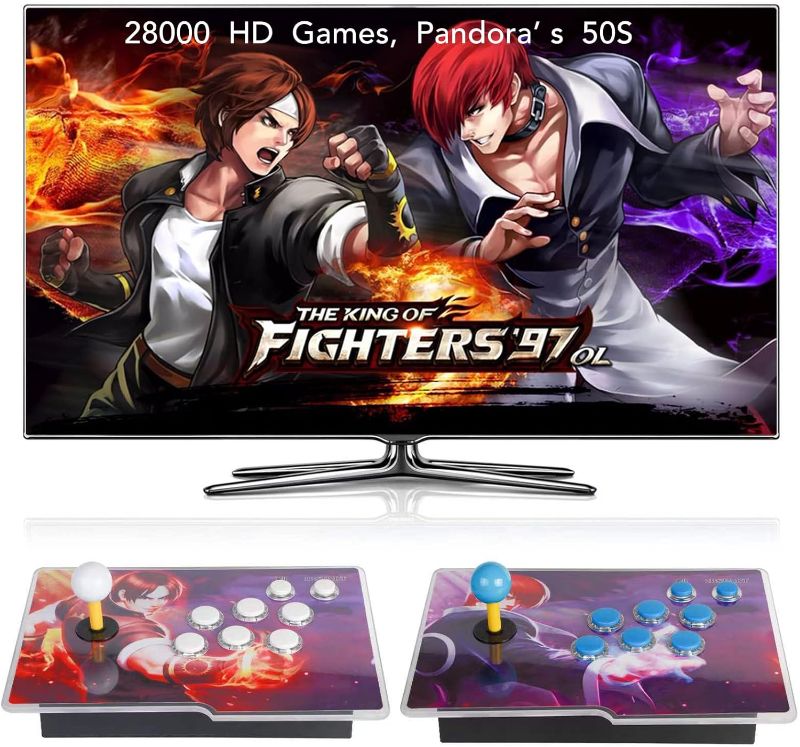 Photo 1 of [28000 Game in 1] 50S Pandora Box Retro Games Arcade Game Console with Two Separate Host for PC & Projector & TV 3D Games 1-4 Players Category Favorite List Save/Search/Hide/Pause/Delete Game
