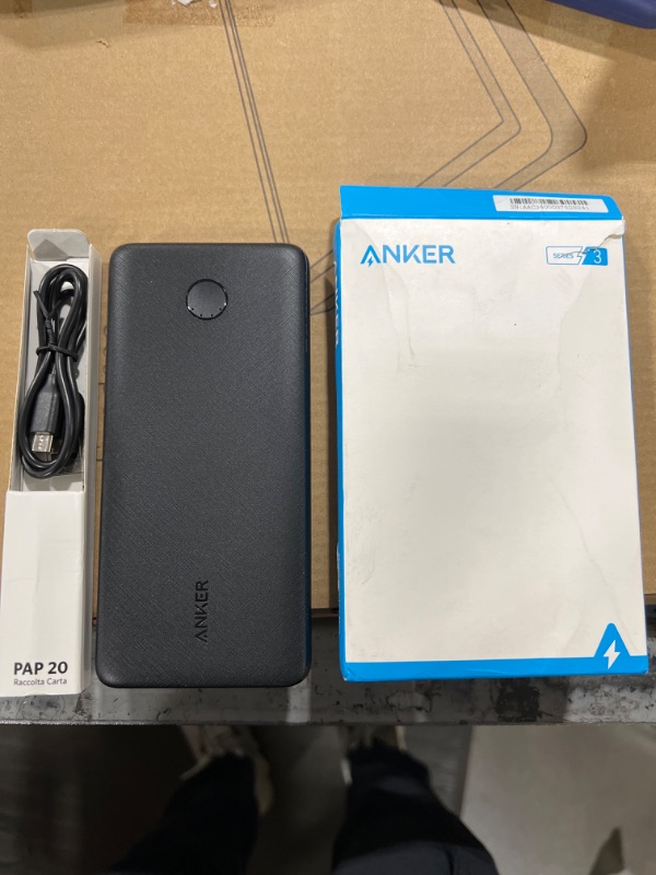 Photo 2 of Anker Portable Charger, 325 Power Bank (PowerCore Essential 20K) 20000mAh Battery Pack with PowerIQ Technology and USB-C (Recharge Only) for iPhone, Samsung Galaxy, and More Black