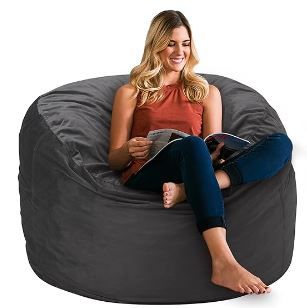 Photo 1 of 
HABUTWAY Bean Bag Chair 3Ft Luxurious Velvet Ultra Soft Fur with High-Rebound Memory Foam for Adults Plush Lazy Sofa with Fluffy Removable Sponge 