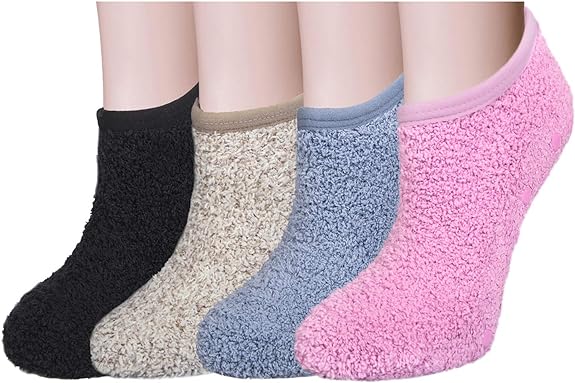 Photo 1 of Loritta 3 Pairs Womens Fuzzy Socks Winter Warm Fluffy Soft Slipper Home Sleeping Cute Animal Socks
