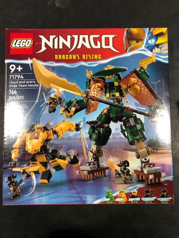 Photo 2 of LEGO NINJAGO Lloyd and Arin’s Ninja Team Mechs Building Toy Set, Featuring 2 Battle Mechs and 5 Minifigures, Gift for Imaginative Boys and Girls Ages 9+ Who Love Ninja Adventures, 71794 Standard Packaging
