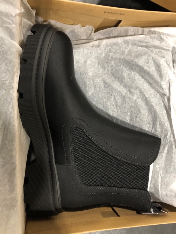 Photo 2 of [Size 8] JABASIC Women Chelsea Boots Low Heel Elastic Ankle Boots 8 Black