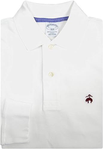 Photo 1 of [Size L] Brooks Brothers Mens Slim Fit All Cotton Long Sleeve Performance Polo Shirt Golden Fleece Embroidery 