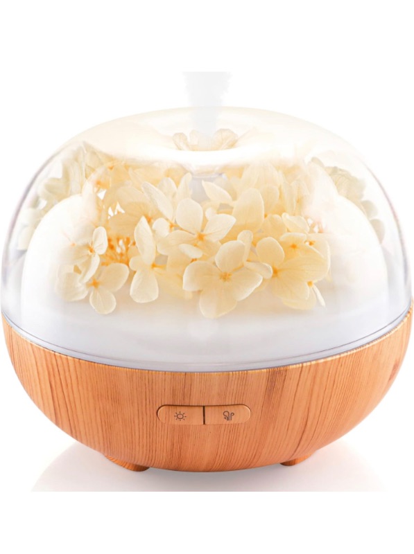 Photo 1 of Aromatherapy Essential Oil Diffuser with Ultrasonic Mist Auto Shut-Off Air Humidifier Light for Home Bedroom Office (Yellow)