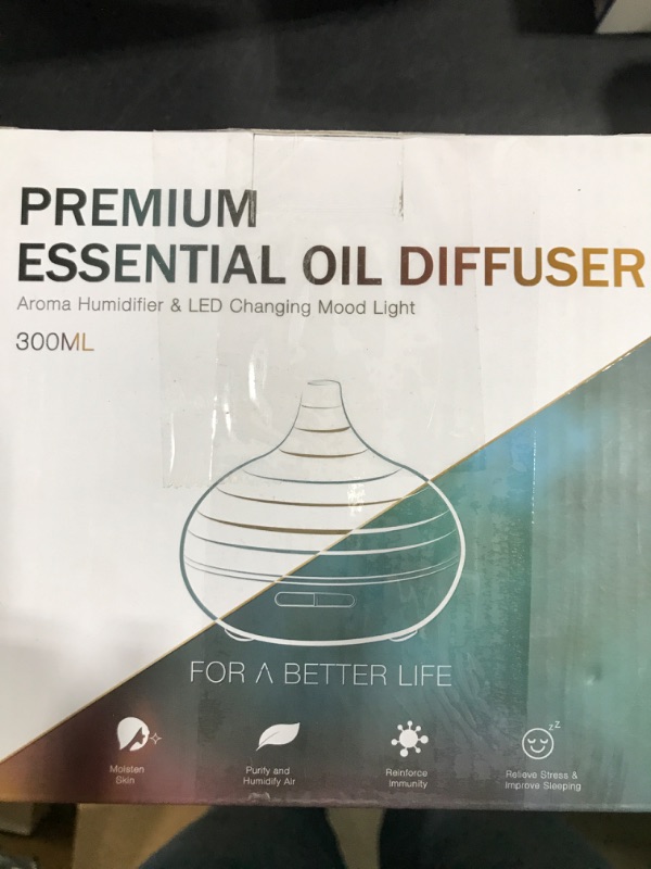 Photo 1 of Aromatherapy Essential Oil Diffuser with Ultrasonic Mist Auto Shut-Off Air Humidifier Light for Home Bedroom Office (Yellow)
