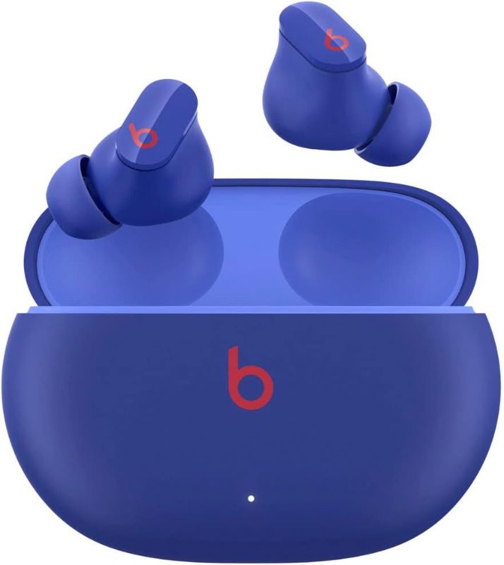 Photo 1 of Beats Studio Buds - True Wireless Noise Cancelling Earbuds - Compatible with Apple & Android, Built-in Microphone, IPX4 Rating, Sweat Resistant Earphones, Class 1 Bluetooth Headphones - Ocean Blue