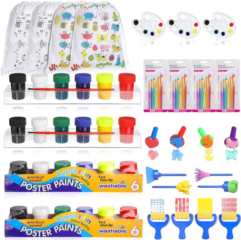 Photo 1 of 80 Pack Kid Finger Paint Party Favor Gift Set Non Toxic Finger Painting Set Washable 6 Colors with Storage Bag, for Toddlers 1-3 DIY Kid Party Gifts Home Activity Early Education Crafts
