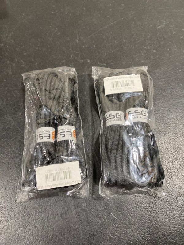 Photo 1 of 2 Pair Round Boot laces, Heavy Duty Shoe Laces for Hiking Work Boots
