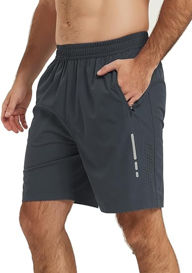 Photo 1 of [Size M] Laijar Men's Athletic Hiking Shorts 7" Quick Dry Lightweight Active Workout Running Gym Sports Shorts with Zipper Pockets