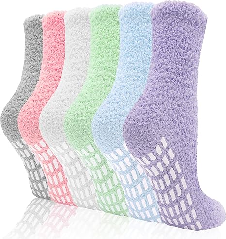 Photo 1 of Fluffy Socks Wool Socks for Women Vintage Winter Fuzzy Socks Thick Warm Socks Knit Cabin Socks Soft Cozy Crew Socks
