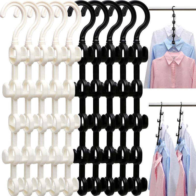 Photo 1 of 10 Pack Closet-Organizer,Clothes-Hanger for Closet-Organizers-and-Storage,Home-Organization-and-Storage,Dorm-Room-Essentials-for-College-Students-Girl,Magic Hangers-Space-Saving for Heavy Duty Clothes