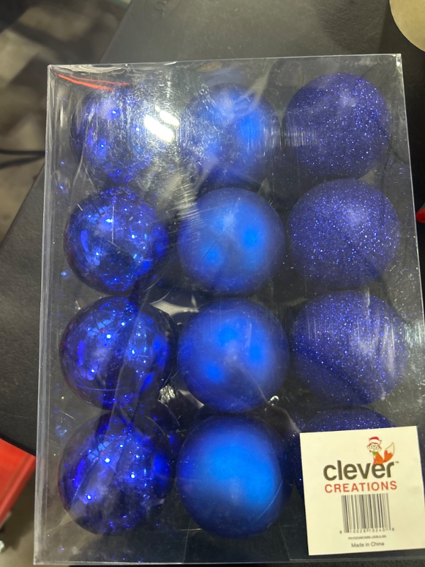 Photo 1 of Christmas Baubles 24Pcs Christmas Balls Bright Color Matte Finish Smooth Surface Shatterproof Wide Application Enhance Atmosphere PS Material Xmas Xmas Tree Balls