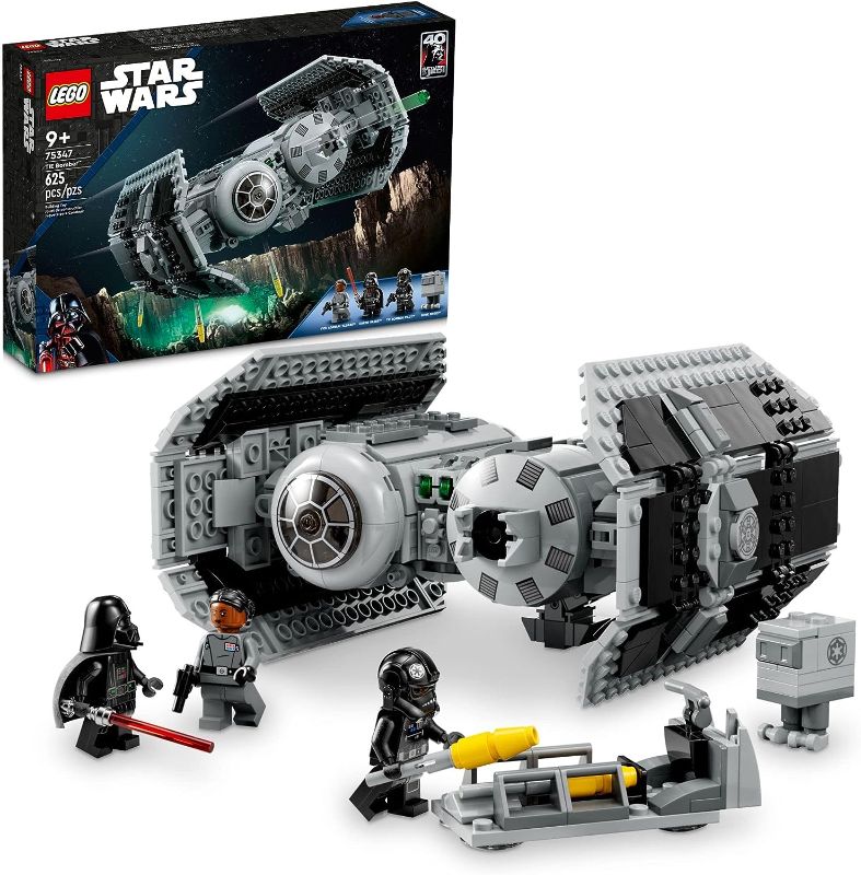 Photo 1 of LEGO Star Wars TIE Bomber 75347, Model Building Kit, Starfighter with Gonk Droid Figure & Darth Vader Minifigure with a Lightsaber, Collectable Gift Idea