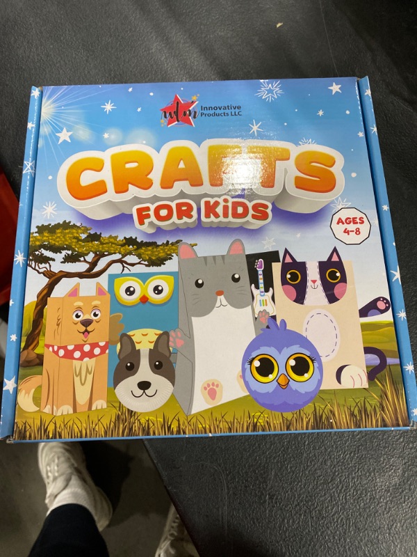 Photo 2 of Crafts for Kids Ages 4-8: 55 in1 Toddler Art Box, Animal Craft Projects, Puppet Making Kit with Organized Art Supplies for Boys & Girls, Fun Preschool Art Activities for Kids