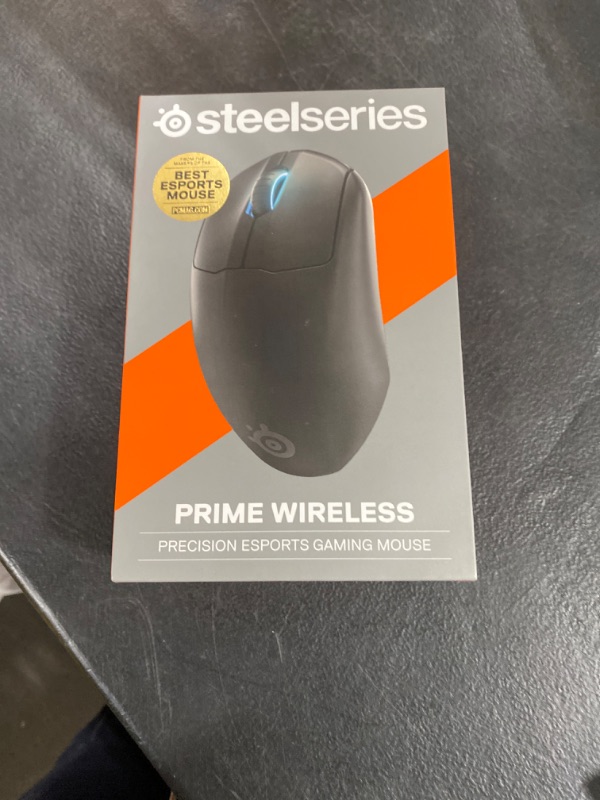 Photo 2 of SteelSeries Esports Wireless FPS Gaming Mouse – Ultra Lightweight – Prime Edition – 5 Programmable Buttons – Lag-free 2.4GHz – 100H Battery – 18K CPI Sensor – Magnetic Optical Switches – PC/Mac
