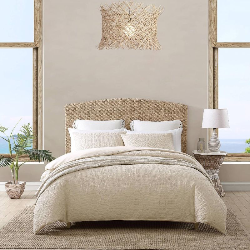 Photo 1 of Tommy Bahama- King Comforter Set, Cotton Reversible Bedding Set, All Season Designer Home Décor (Beige, King)
