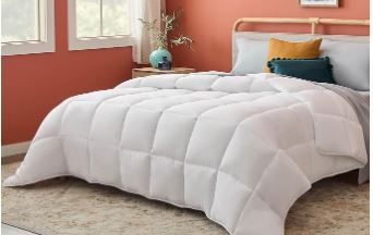 Photo 1 of White Down Alternative Comforter and Duvet Insert - All-Season Comforter - Box Stitched Comforter - Bedding for Kids, Teens, and Adults - Oversized King