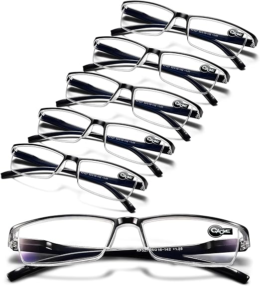 Photo 1 of Gaoye 6PCS Reading Glasses Men - Unbreakable Blue Light Blocking Computer Readers Women - Stay Clear Magnifying Vision