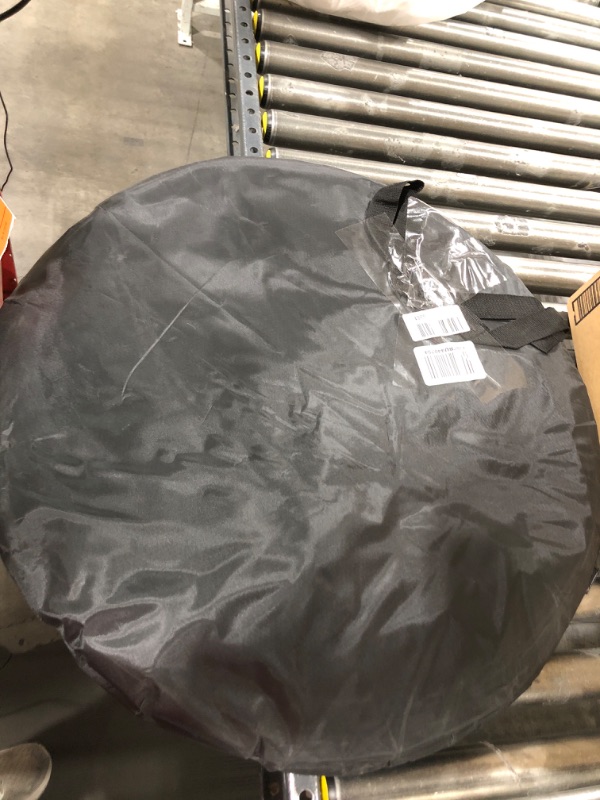 Photo 1 of Konseen 4 in 1 Collapsible Pop Up Backdrop Reflector Panel for Photographys 1.5x2 M/5x6.5feet Chromakey 100% Cotton Muslin Black White Reversible Photo Background Screen with Carry Bag Black White 4 IN 1