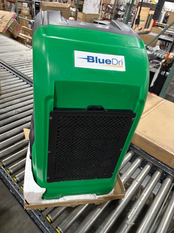 Photo 2 of BlueDri BD-76 Commercial Dehumidifier for Home, Basements, Garages, and Job Sites. Industrial Water Damage Equipment - Pack of 1, Green