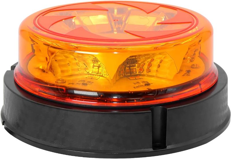 Photo 1 of Agrieyes Beacon LED Strobe Lights with Replaceable Lens, Emergency Warning Essential, Amber Flashing Light for Vehicles, Trucks, Tractor, Postal Car
