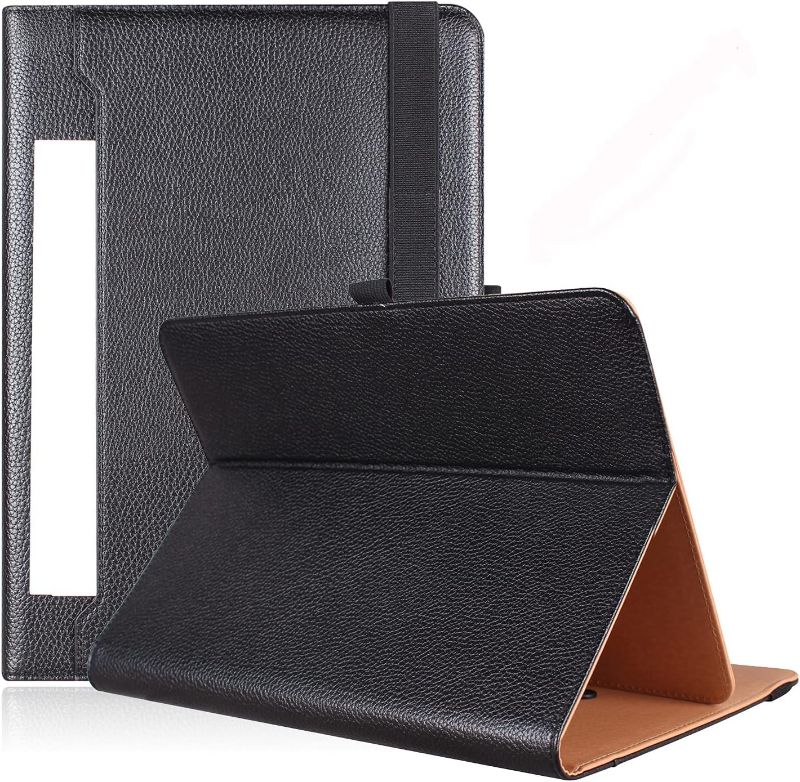 Photo 1 of 10 inch Tablet Case,10.1 inch Android Tablet case, Universal Tablet Case Cover, Adjustable Stand Cover for 9/10 /10.1/10.2/10.9/11 inch Tablets, Business Document Pocket Outside - Black
