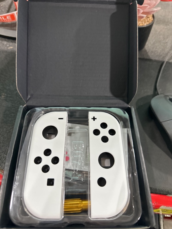 Photo 2 of eXtremeRate DIY Replacement Shell Buttons for Nintendo Switch & Switch OLED, White Custom Housing Case with Full Set Button for Joycon Handheld Controller [Only The Shell, NOT The Joycon]
