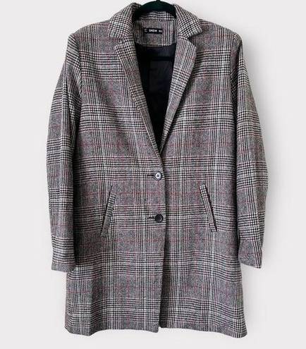 Photo 1 of [Size S] SheIn Plaid Coat- Grey, Blk, Brwn

