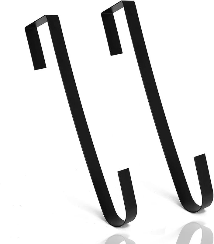 Photo 1 of 
2Pcs Wreath Hanger, 12" Wreath Hangers for Front Door, Indoor or Outdoor Over The Door Heavy Duty Wreath Hook Hanger for Easter Halloween Xmas Wreath Decorations, Steel Material, 20lb Load Bearing
