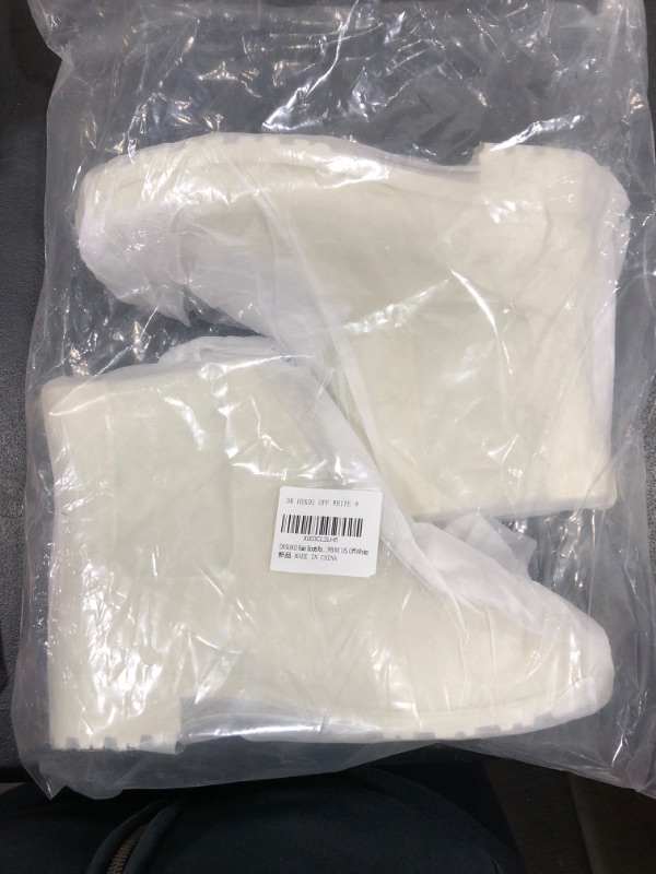 Photo 2 of [Size 9] DKSUKO Rain Boots for Women Waterproof Elastic Slip On Ankle Chelsea Booties 9 Off-white