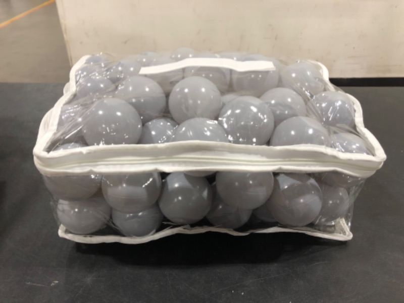 Photo 2 of Ball Pit Balls - 2.7inch Plastic Ball Play Balls BPA Free Phthalate Free Non-Toxic Play Balls for Children Ball Pit Party Birthday Ball Pool Tent- light Grey