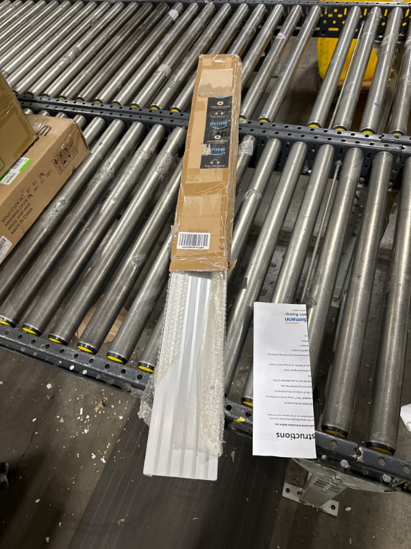 Photo 1 of Ruedamann Threshold Ramp,1" Rise Modular Aluminum Entry Ramp,800 LBS Capacity,34" Wide Door Ramp for Wheelchairs, Scooters,Power Chairs,Non-Slip Mobility Wheelchair Ramp for Home Doorways