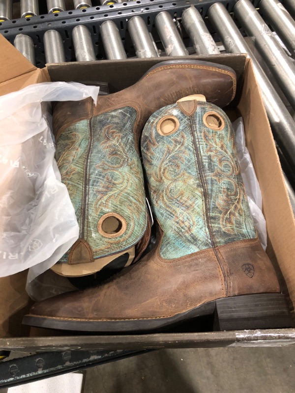 Photo 2 of Ariat Men's Sport Rodeo Western Boot 15 Loco Brown/Roaring Turquoise