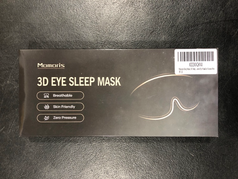 Photo 2 of 3D Sleeping Mask for Men Women,Soft 100% Block Out Light Comfy and Breathable for Lash Extension Light Blocking,with Adjustable Strap Eye mask for Travel,Naps,Yoga,Black
