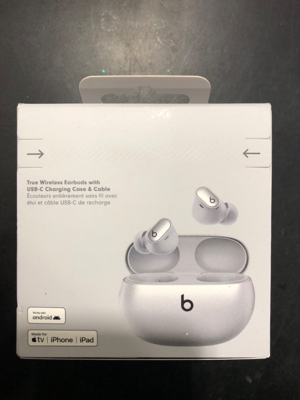 Photo 2 of Beats Studio Buds + - Silver with AppleCare+ (2 Years) Cosmic Silver Studio Buds + With AppleCare+ (2 Years)