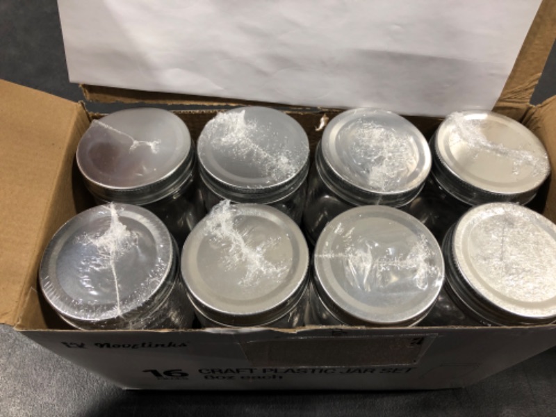 Photo 1 of 16 CRAFT PLASTIC JAR SET 8 OZ EACH 