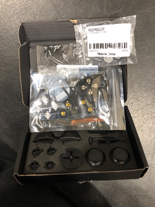 Photo 1 of eXtremeRate Multi-Colors Luminated DTFS LED Kit V2, Red yellow greenThumbsticks Dpad ABXY ZR ZL L R Buttons Classical Symbols Keys for Nintendo Switch Pro Controller - Controller NOT Included Black