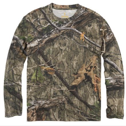 Photo 1 of Browning Wasatch Camo Cotton Long-Sleeve Shirt SMALL
